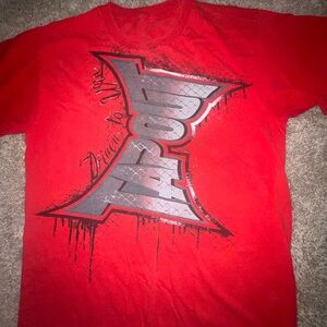Tapout Red and Gray Graphic Tee